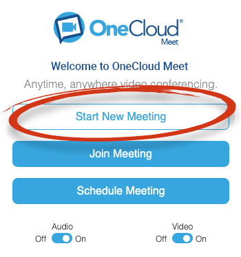 Start a OneCloud Meet right now!