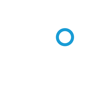 Minimalist rocket icon outlined in white with a blue circular window, symbolizing quick start